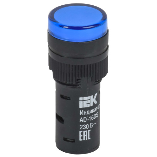 Лампа AD16DS(LED)матрица d=16мм синий 230В AC IEK