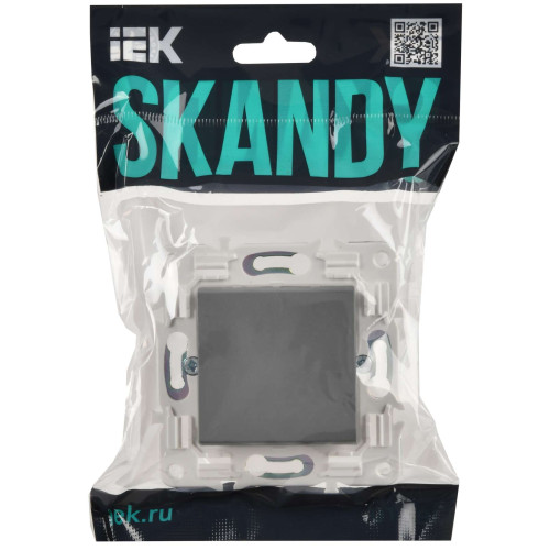 SKANDY Выключатель 1-клавишный 10А SK-V01Gr серый IEK