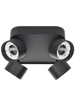 Светильник 4044 накладной потолочный под лампу 4хGX53 черный IEK