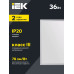 Светильник светодиодный ДВО 6565 eco 36Вт 4000К IEK