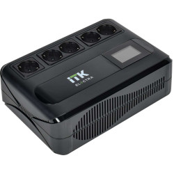 ITK ELECTRA LT5 ИБП однофазный линейно-интерактивный 600ВА/360Вт 5хSchuko LCD дисплей АКБ 1х7AH USB+USB Charge RJ45/11