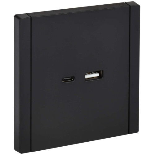 FORTE&PIANO Розетка USB A+C 3,1А FP150 черный IEK FORTE&PIANO Розетка USB A+C 3,1А FP150 черный IEK