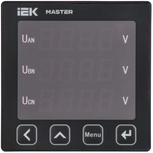 Вольтметр цифровой щитовой трехфазный RS-485 96х96 LED MASTER IEK