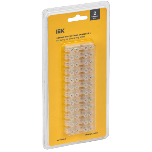 Зажим винтовой ЗВИ-10 2,5-6мм2 (2шт/блистер) IEK