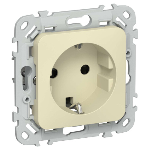 FLITE Розетка с заземлением с защитными шторками безвинтовое крепление 16А РСш11-1-ФлН навахо IEK