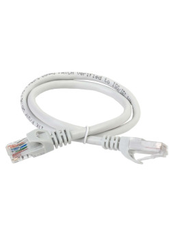 ITK Коммутационный шнур (патч-корд) кат.5E UTP LSZH 10м серый