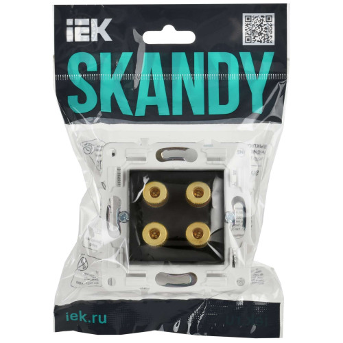 SKANDY Аудиорозетка 4-местная SK-A01Bl черный IEK