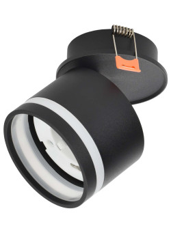 Светильник 4033 встраиваемый поворотный под лампу GX53 черный IEK