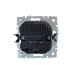 BRITE Розетка 1-местная с заземлением с защитными шторками 16А с USB A+C 18Вт РЮш11-1-БрЖ жемчуг IEK