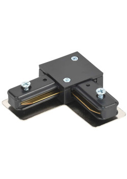 Соединитель L-образный внутренний для однофазного шинопровода черный IEK