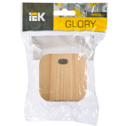 GLORY Выключатель 1-клавишный для открытой установки с индикацией ВС20-1-1-ХС сосна IEK