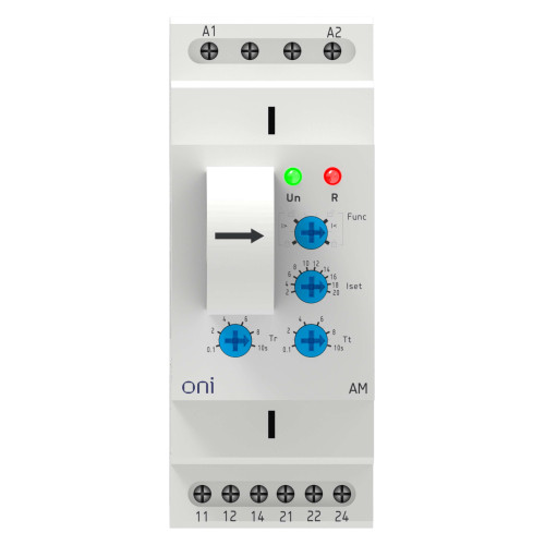 Реле контроля тока AM 2А-20А 2 контакта 24-240В AC/24В DC ONI Реле контроля тока AM 2А-20А 2 контакта 24-240В AC/24В DC ONI