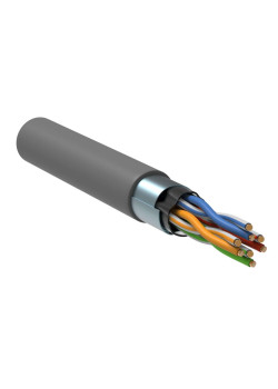 Кабель витая пара F/UTP кат. 5E 100МГц 4 пары PVC INDOOR 1м серый GENERICA