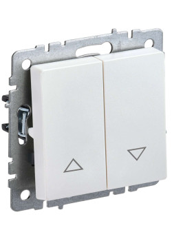 BRITE Выключатель жалюзи 10А ВС10-1-5-БрЖ жемчуг IEK