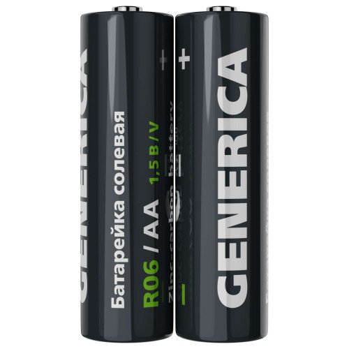 Батарейка солевая R06/AA (2шт/пленка) GENERICA