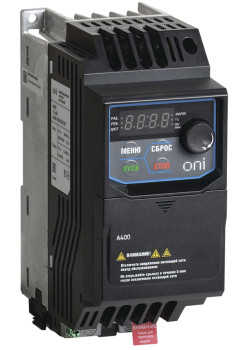 Преобразователь частоты A400 220В 1Ф 0,75кВт 4,2А серии ONI