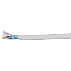ITK Кабель связи витая пара ШПД F/UTP кат.5E 24AWG 4 пары solid LSZH 305м белый