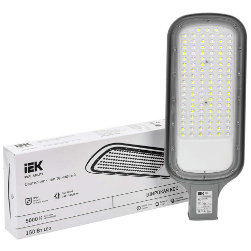 Светильник светодиодный консольный ДКУ 1012-150Ш 5000К IP65 серый IEK
