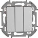 INSPIRIA Выключатель 3-клавишный 10АХ алюминий