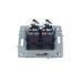 BRITE Розетка компьютерная двойная RJ45 кат.5E РК10-2-БрС сталь IEK