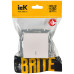 BRITE Выключатель 1-клавишный проходной с индикацией 10А ВС10-1-7-БрЖ жемчуг IEK
