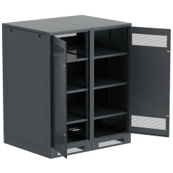 ITK LINEA B Шкаф (пустой) 1450х1200х950мм двустворчатая металлическая дверь черный