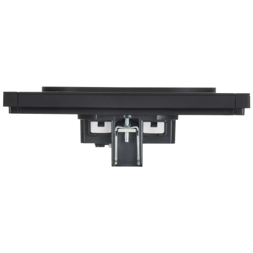 FORTE&PIANO Розетка 2-местная без заземления с защитными шторками безвинтовое крепление 10А FP125M металл черный IEK