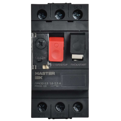 Пускатель ПРК32-2,5 In=2,5A Ir=1,6-2,5A Ue 660В IEK