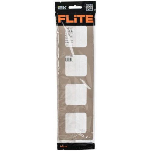 FLITE Рамка 4-местная РУ-4-А-ФлШ шампань IEK FLITE Рамка 4-местная РУ-4-А-ФлШ шампань IEK