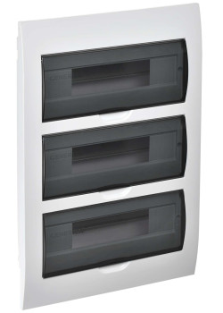 Корпус пластиковый ЩРВ-П-36 черная прозрачная дверь IP41 GENERICA