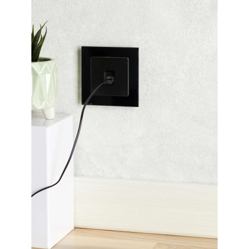 BRITE Розетка компьютерная RJ45 кат.5E РК10-БрЧ черный IEK
