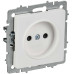 BRITE Розетка 1-местная без заземления с защитными шторками 10А РСш10-2-БрАБ арктический белый IEK