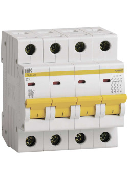 KARAT Автоматический выключатель ВА47-29 4P D 2А 4,5кА IEK