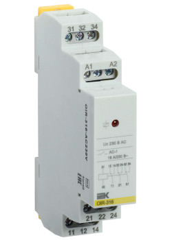 Реле промежуточное модульное OIR 3 контакта 16А 230В AC IEK