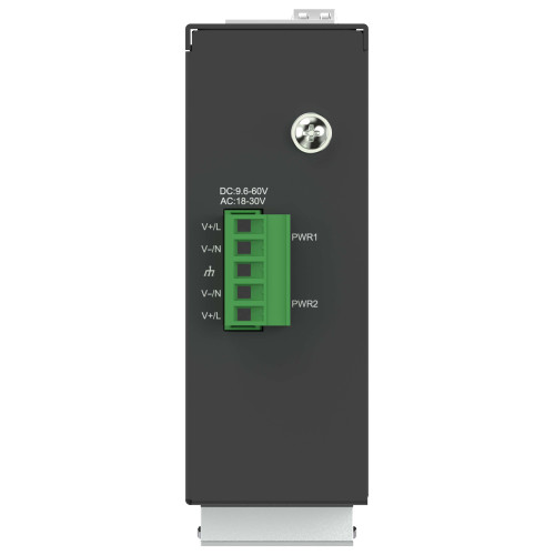Коммутатор Ethernet промышленный неуправляемый ISU 4 SFP слота 100/1000BaseX 8 портов 10/100/1000BaseT разъем RJ45 с PoE 48В DC с резервированием ONI