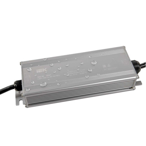 Драйвер LED ИПСН-PRO 100Вт 24В блок - шнуры IP67 IEK Драйвер LED ИПСН-PRO 100Вт 24В блок - шнуры IP67 IEK