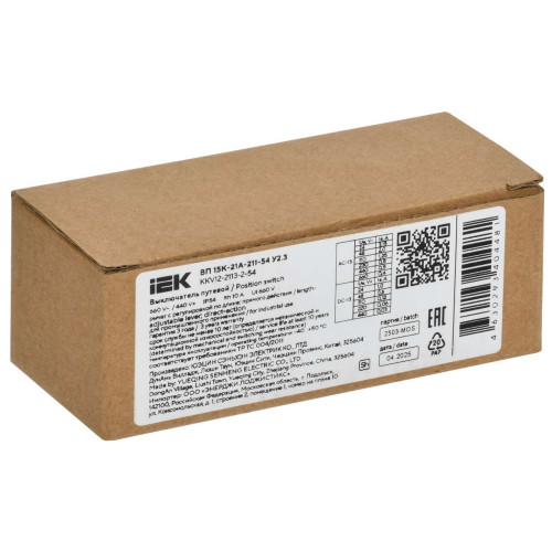 Выключатель путевой ВП 15К-21А-211-54 У2.8 толкатель прямого действия IEK Выключатель путевой ВП 15К-21А-211-54 У2.8 толкатель прямого действия IEK