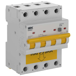KARAT Автоматический выключатель дифференциального тока АВДТ34 C20 30мА тип AC 4,5кА IEK