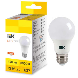 LED Bulb A60 12W 4000K E27 IEK