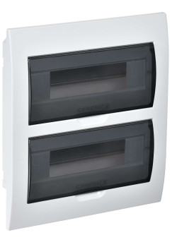 Корпус пластиковый ЩРВ-П-24 черная прозрачная дверь IP41 GENERICA