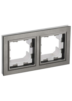 BRITE Рамка 2-местная IP44 РУ-2-БрШ-44 шампань IEK