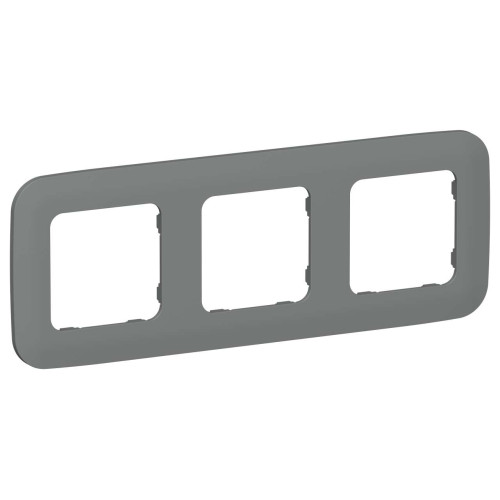 FLITE Рамка 3-местная РУ-3-А-ФлМА мокрый асфальт IEK