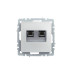 BRITE Розетка двойная RJ11+RJ45 кат.5E РК/Т12-БрА алюминий IEK