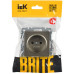 BRITE Розетка 1-местная без заземления с защитными шторками 10А РСш10-2-БрШ шампань IEK