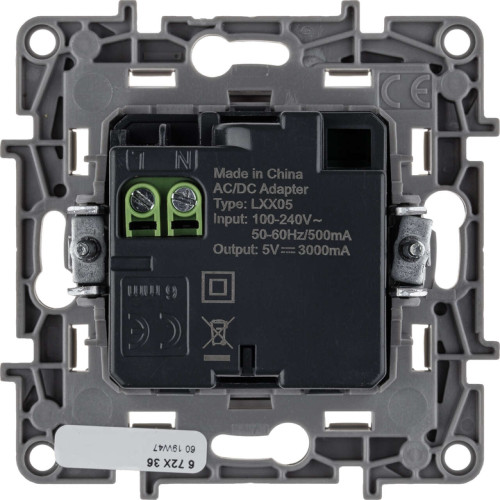 ETIKA Розетка USB A+C 15Вт белый
