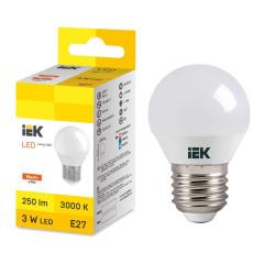 LED Globe G45 3W 3000K E27 IEK