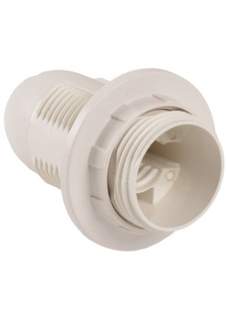 Патрон с кольцом Ппл14-02-К12 пластик Е14 белый (50шт) (стикер на изделии) IEK