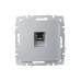 BRITE Розетка компьютерная RJ45 кат.6 РК11-БрА алюминий IEK