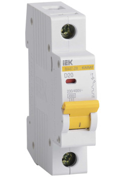 KARAT Автоматический выключатель ВА47-29 1P D 20А 4.5кА IEK