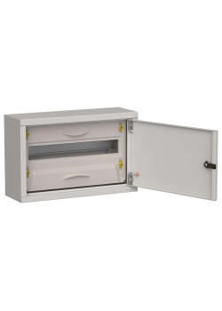 TITAN 5 Корпус металлический ЩРн-18 (1х18) 268х420х140мм IP31 серый (одна дверь) IEK